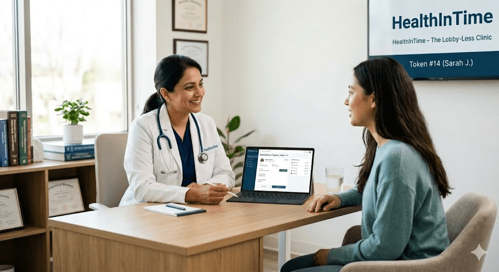Doctor having a calm consultation with a patient